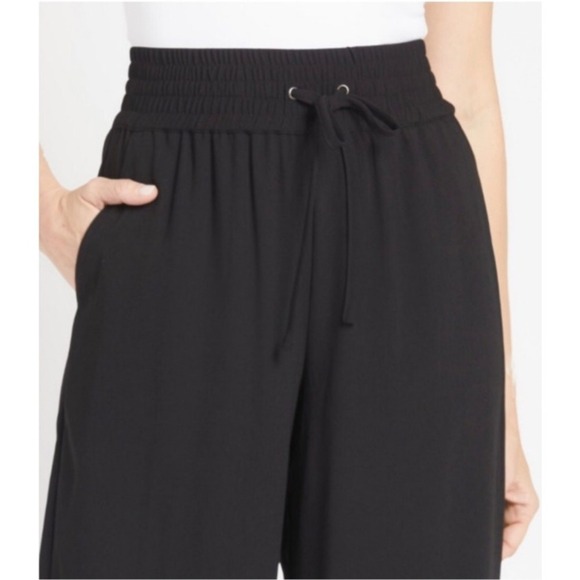 Sanctuary Wide Leg Pants Drawstring‎ Waist Casual Comfy Black Size XS NWT $109 - Picture 2 of 11
